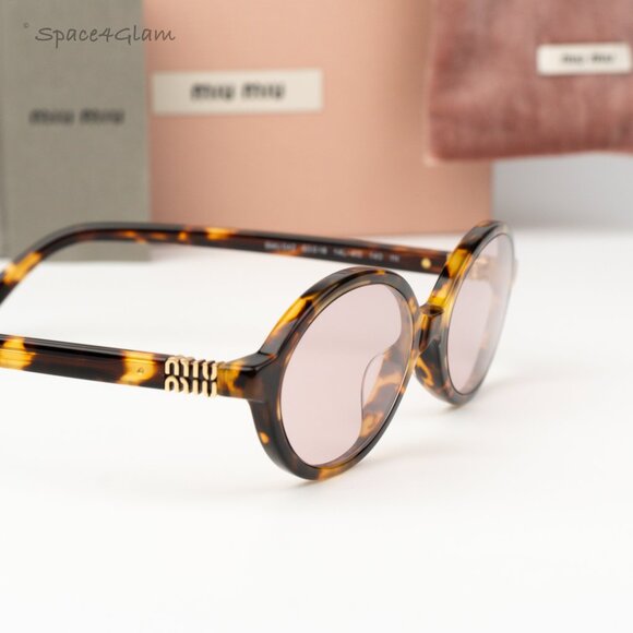 Miu Miu REGARD Women Sunglasses Honey Havana Pink MU04ZS 14L4I0 NEW AUTHENTIC main image 6